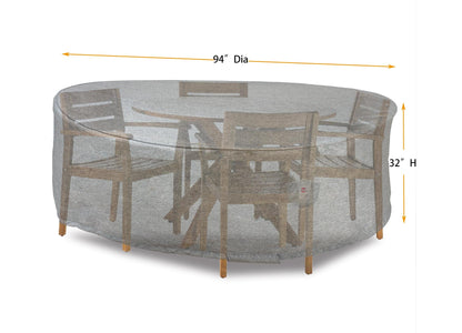Round dining set cover 94in dia x 32in h, 3-layer UV/water-resistant Platinum Series by Shield on Tampa Home & Garden Store