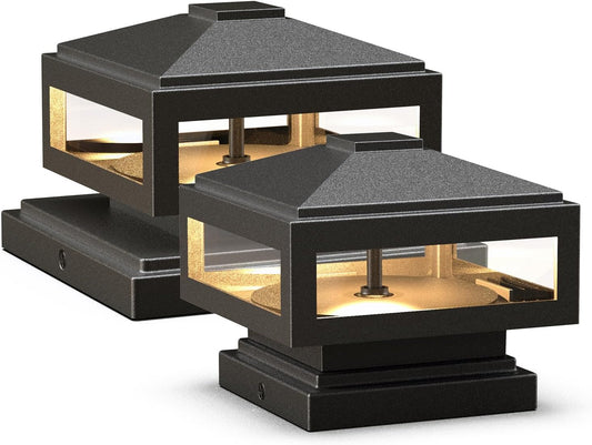 CPLA03 Modern 3000K 3W 12V AC Low Voltage Aluminum LED Post Cap Light for 4x4 or 6x6 - Tampa soil911.com