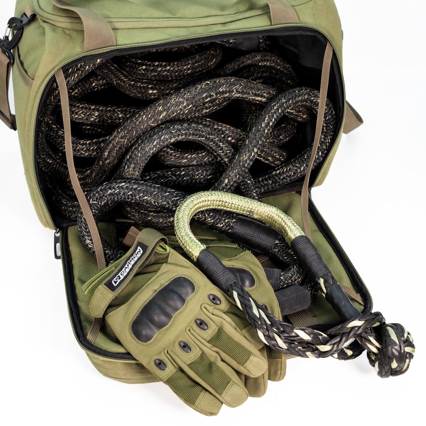 4x4 Tactical Response Kit olive green bag with braided paracord coils Carbon Offroad USA on Tampa Home & Garden Store