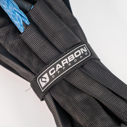 4x4 vehicle recovery rope with blue braided line on black nylon strap Carbon Offroad USA on Tampa Home & Garden Store