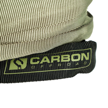TAC 4x4 Vehicle All Purpose Recovery Rope on olive green webbing with Carbon Offroad branding on Tampa Home & Garden Store