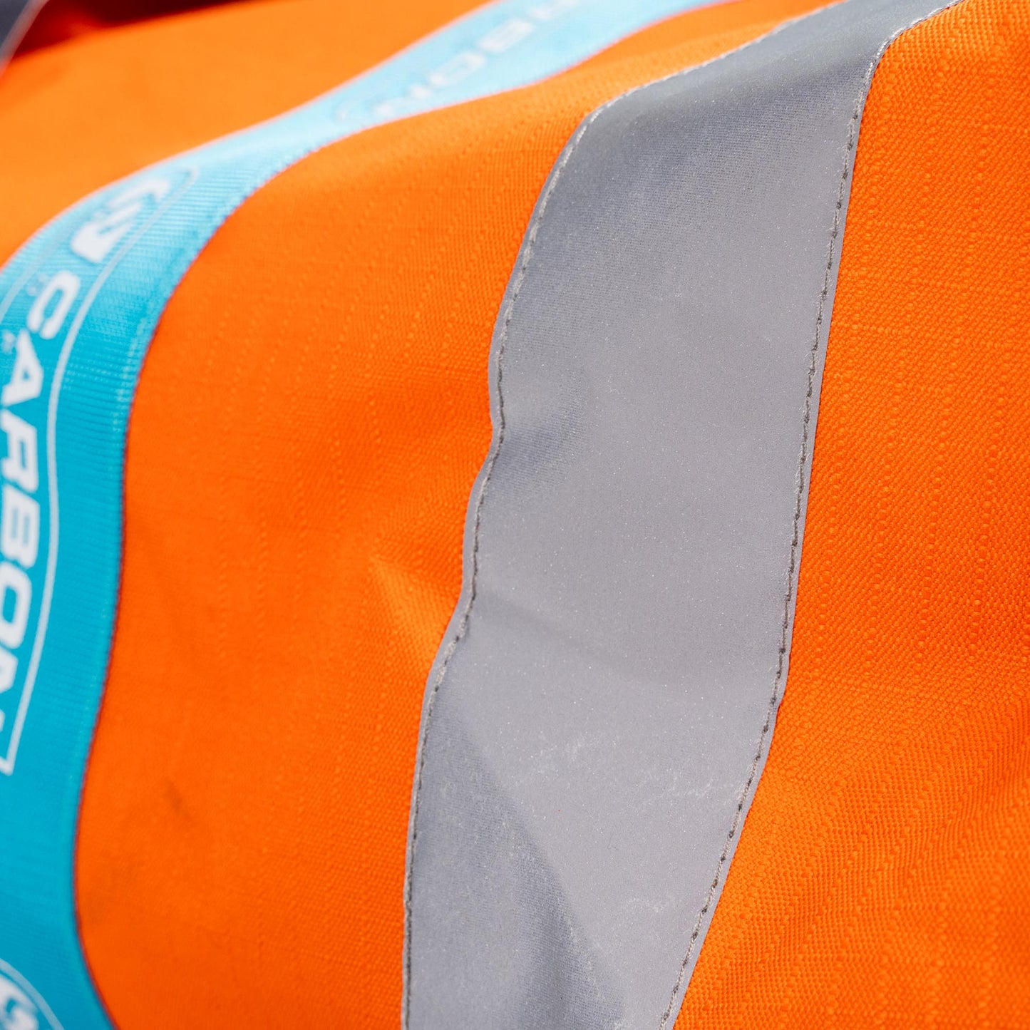High-Vis Recovery Rope orange strap with gray pad and blue tape Carbon Offroad USA on Tampa Home & Garden Store
