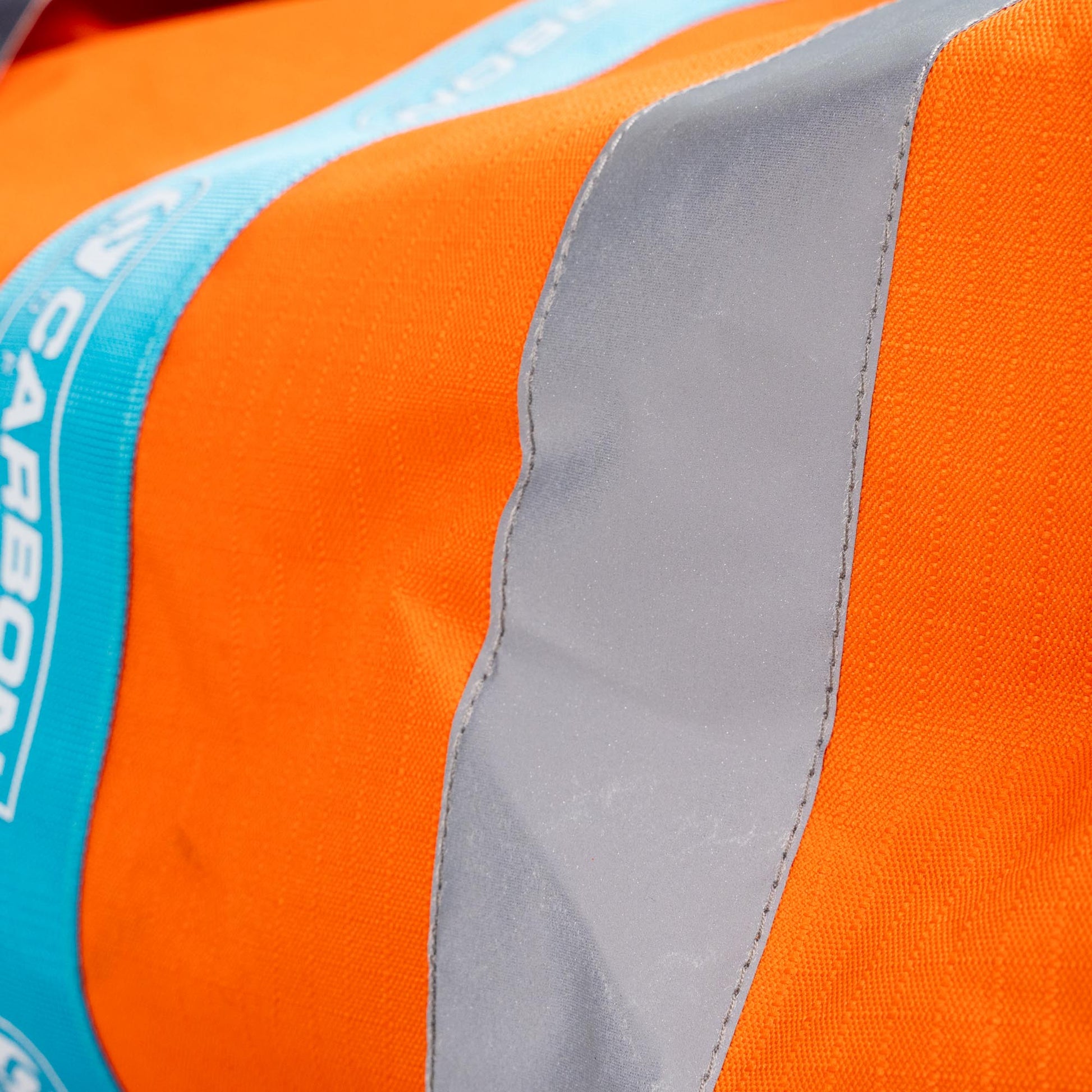 High-Vis Recovery Rope orange strap with gray pad and blue tape Carbon Offroad USA on Tampa Home & Garden Store