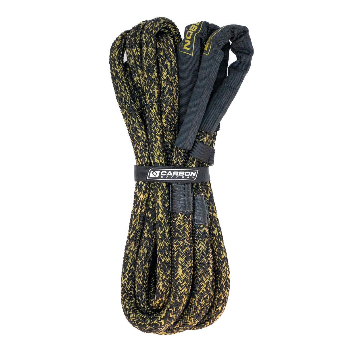 TAC 4x4 Vehicle Kinetic Recovery Rope braided black-tan rope with Carbon Offroad strap on Tampa Home & Garden Store