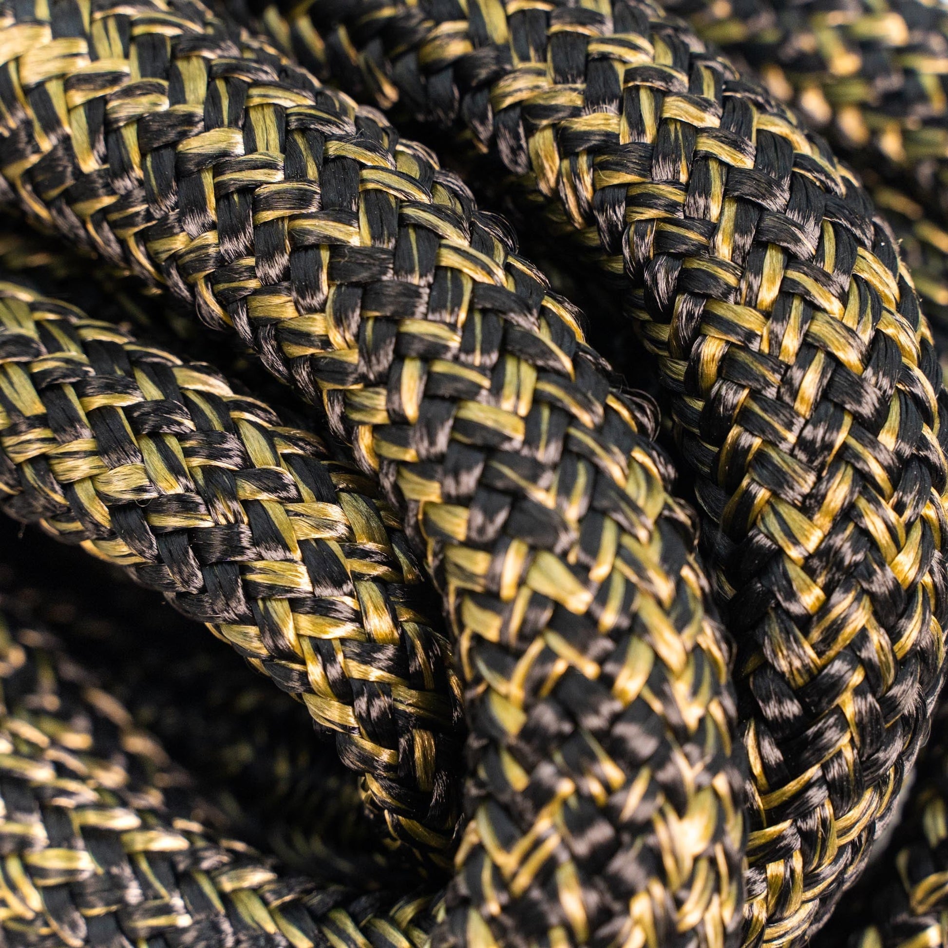 TAC 4x4 Vehicle Kinetic Recovery Rope braided tow rope in black and olive-yellow on Tampa Home & Garden Store