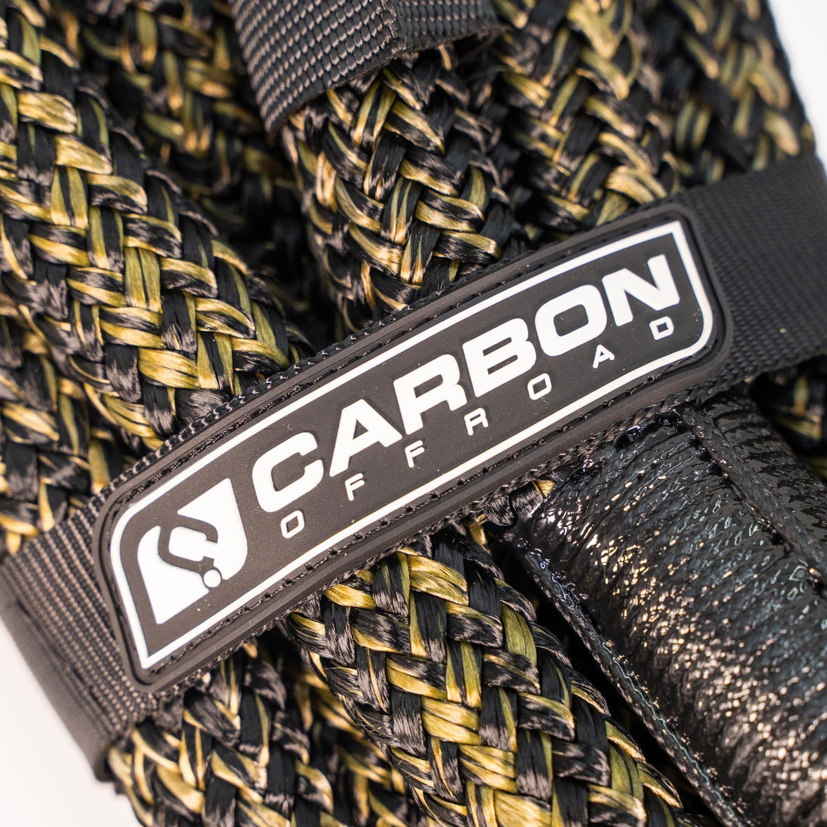 TAC 4x4 Vehicle Kinetic Recovery Rope with Carbon Offroad USA strap, olive/black braided rope on Tampa Home & Garden Store