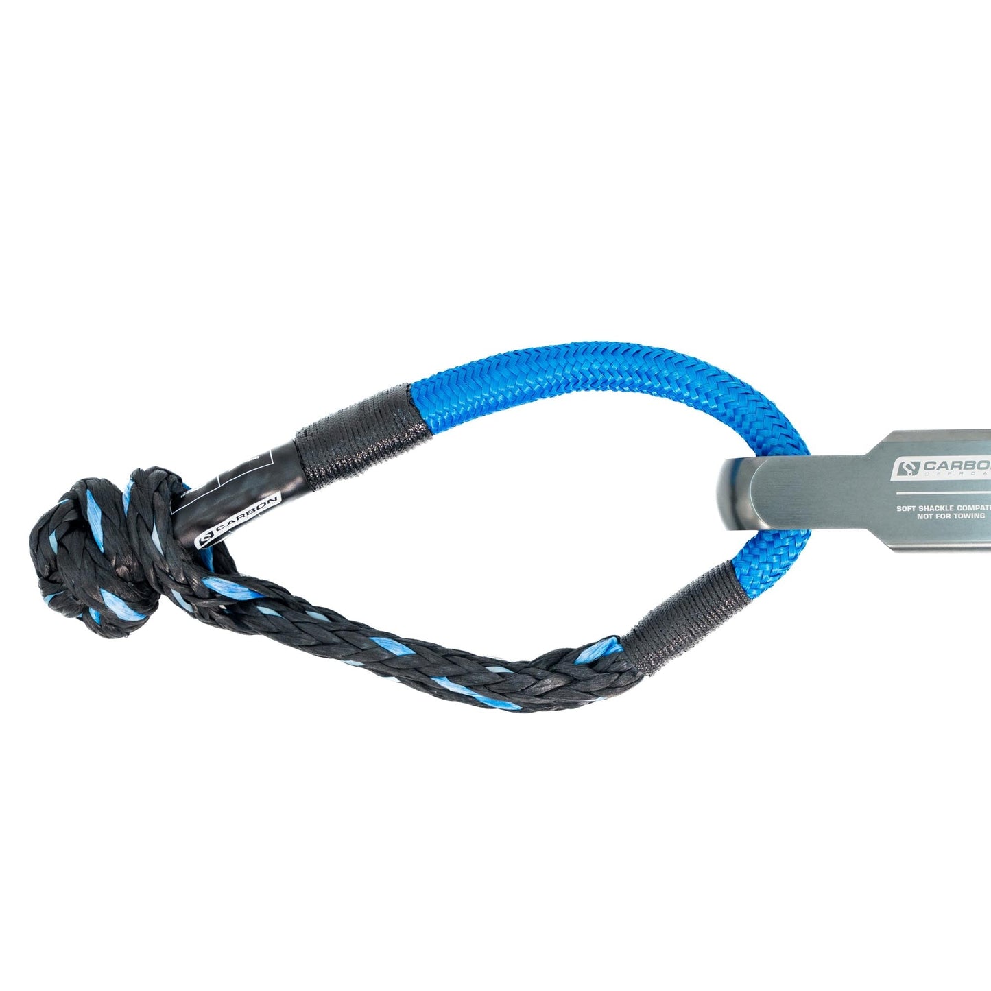 Recovery Hitch and Soft Shackle Combo by Carbon Offroad USA; blue braided rope with gray hitch on Tampa Home & Garden Store