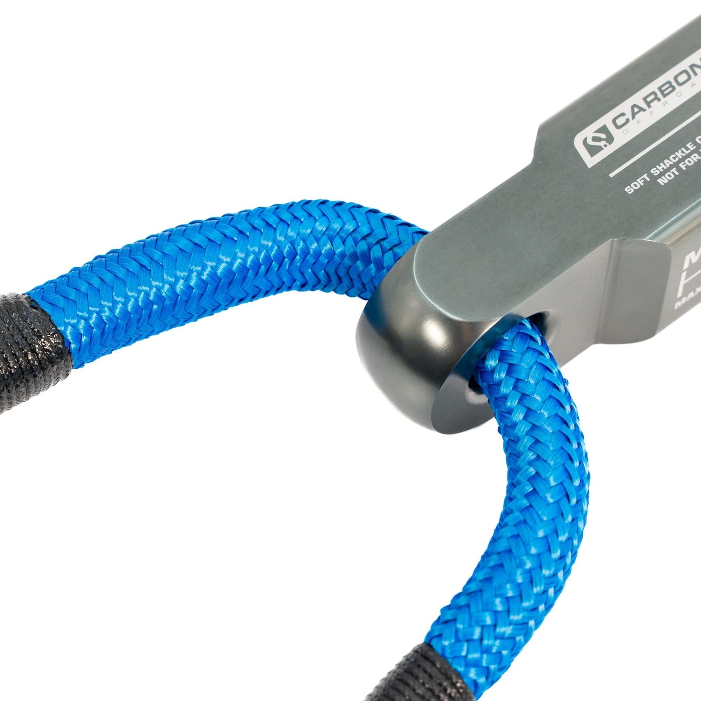 Recovery Hitch and Soft Shackle Combo by Carbon Offroad USA with blue braided tow rope on Tampa Home & Garden Store