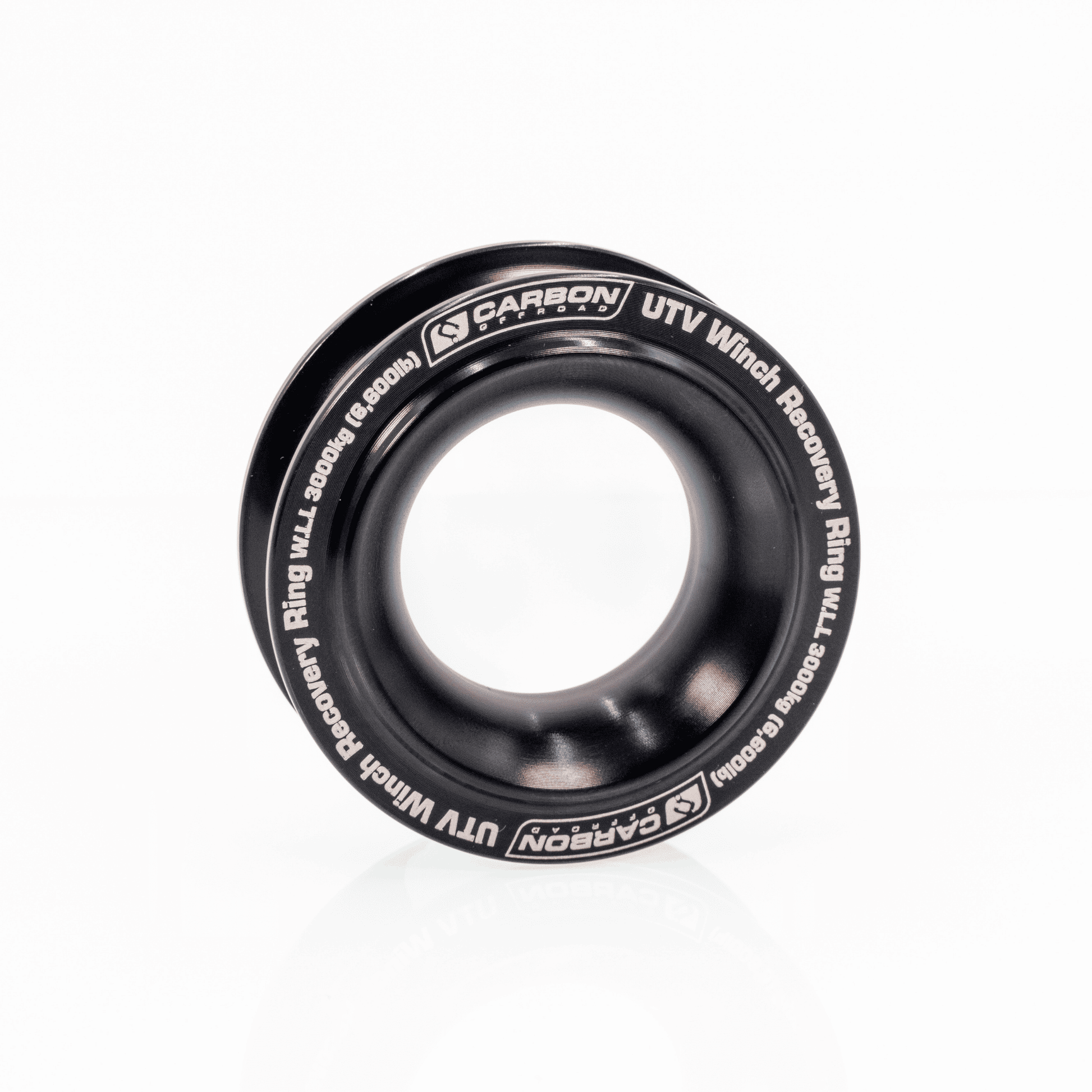 UTV Small Vehicle Winch Recovery Ring by Carbon Offroad USA, black metal towing accessory on Tampa Home & Garden Store