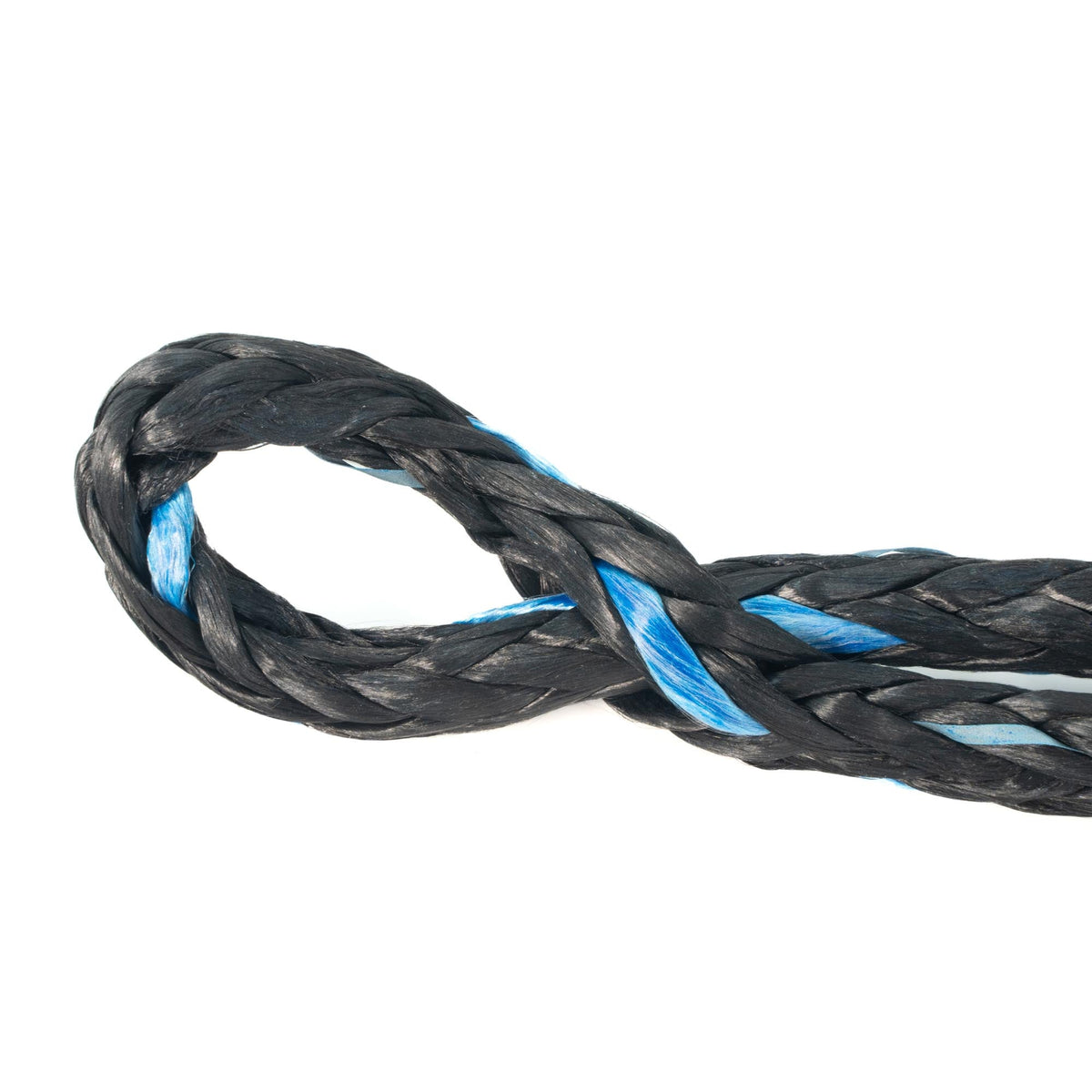 4x4 Soft Shackle black braided rope with blue tracer for offroad towing on Tampa Home & Garden Store