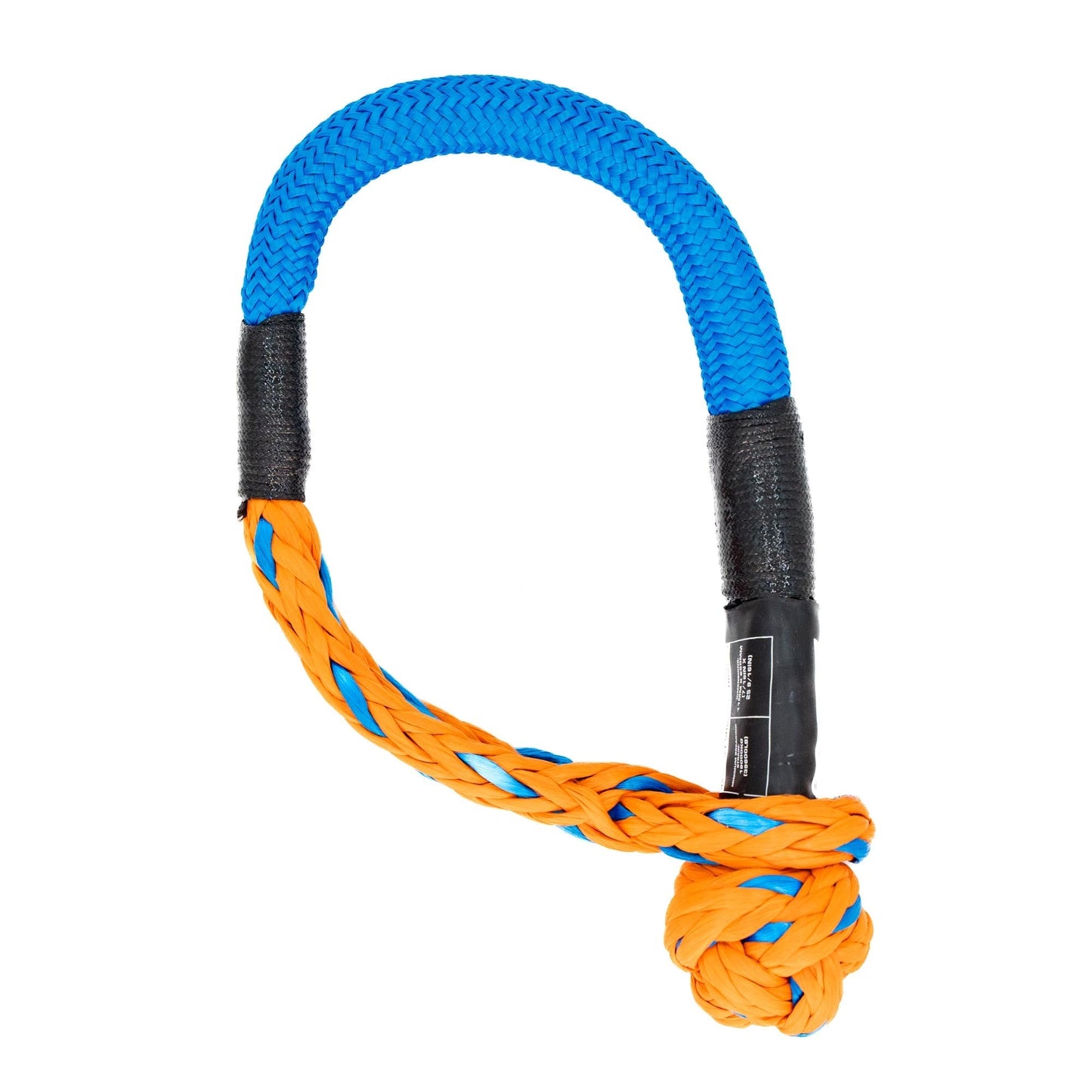 High-Vis 4x4 Soft Shackle blue braided loop with black end sleeves Carbon Offroad USA on Tampa Home & Garden Store