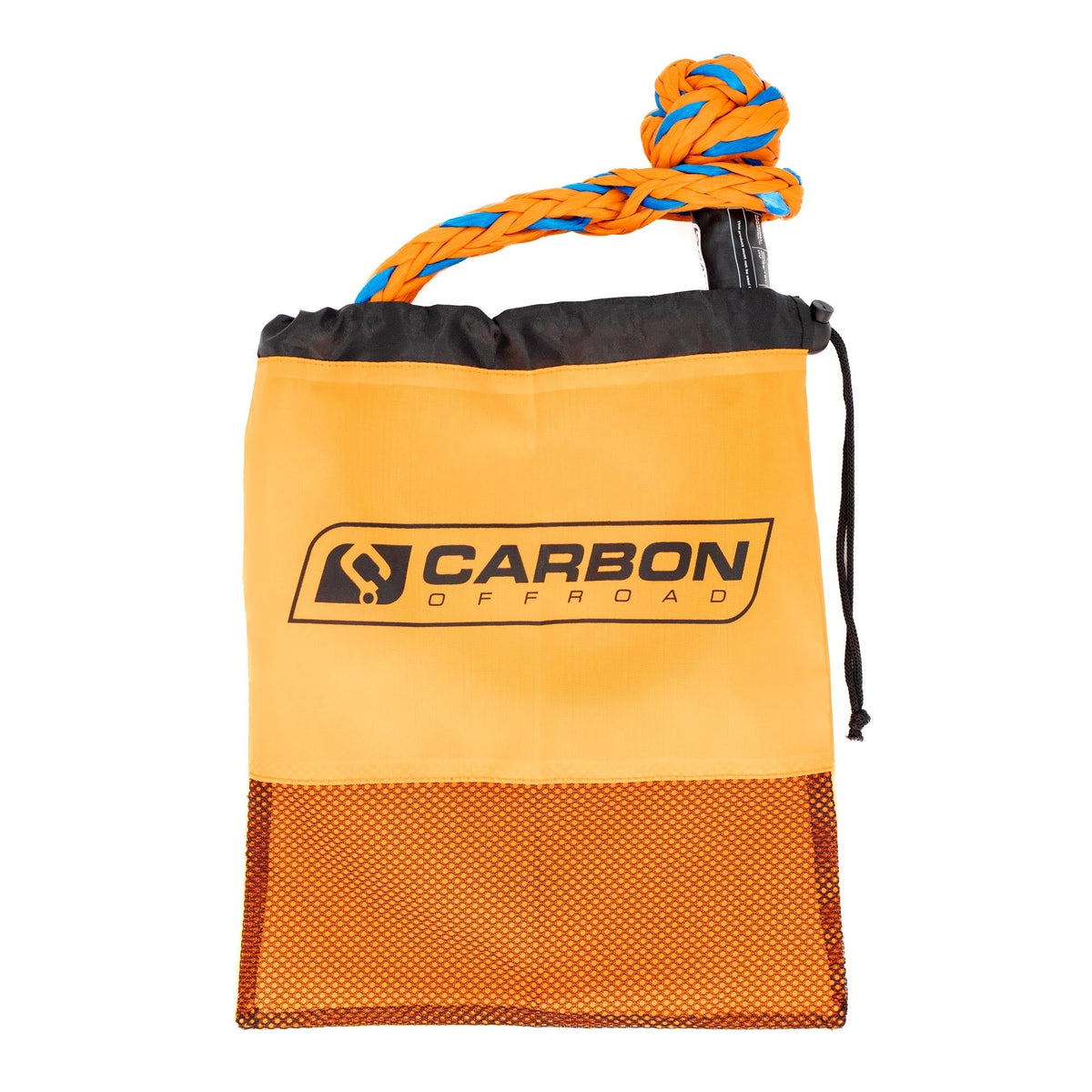 High-Vis 4x4 soft shackle orange/blue braided rope Carbon Offroad USA on Tampa Home & Garden Store