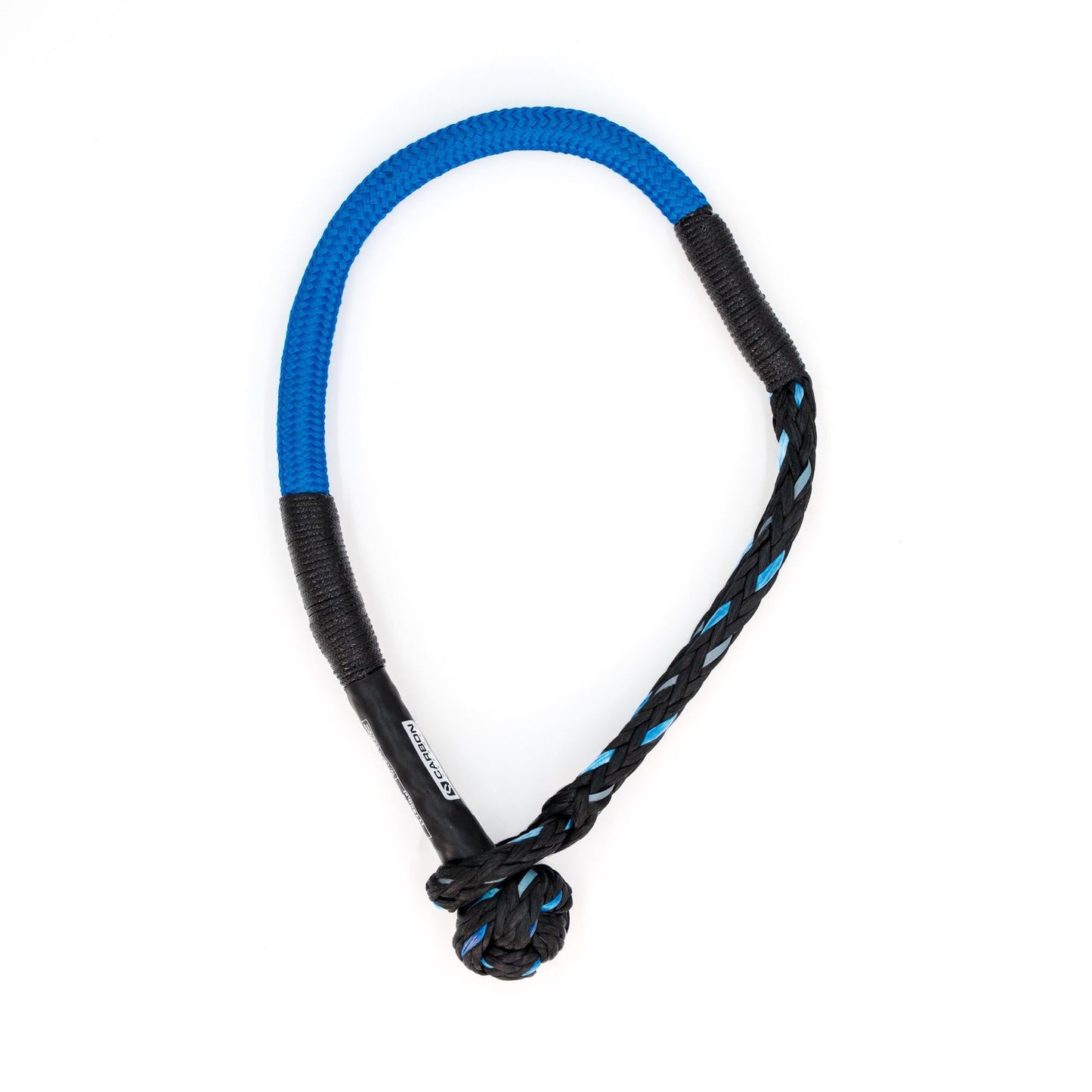 UTV & Small Vehicle Soft Shackle blue braided rope with black tail Carbon Offroad USA on Tampa Home & Garden Store