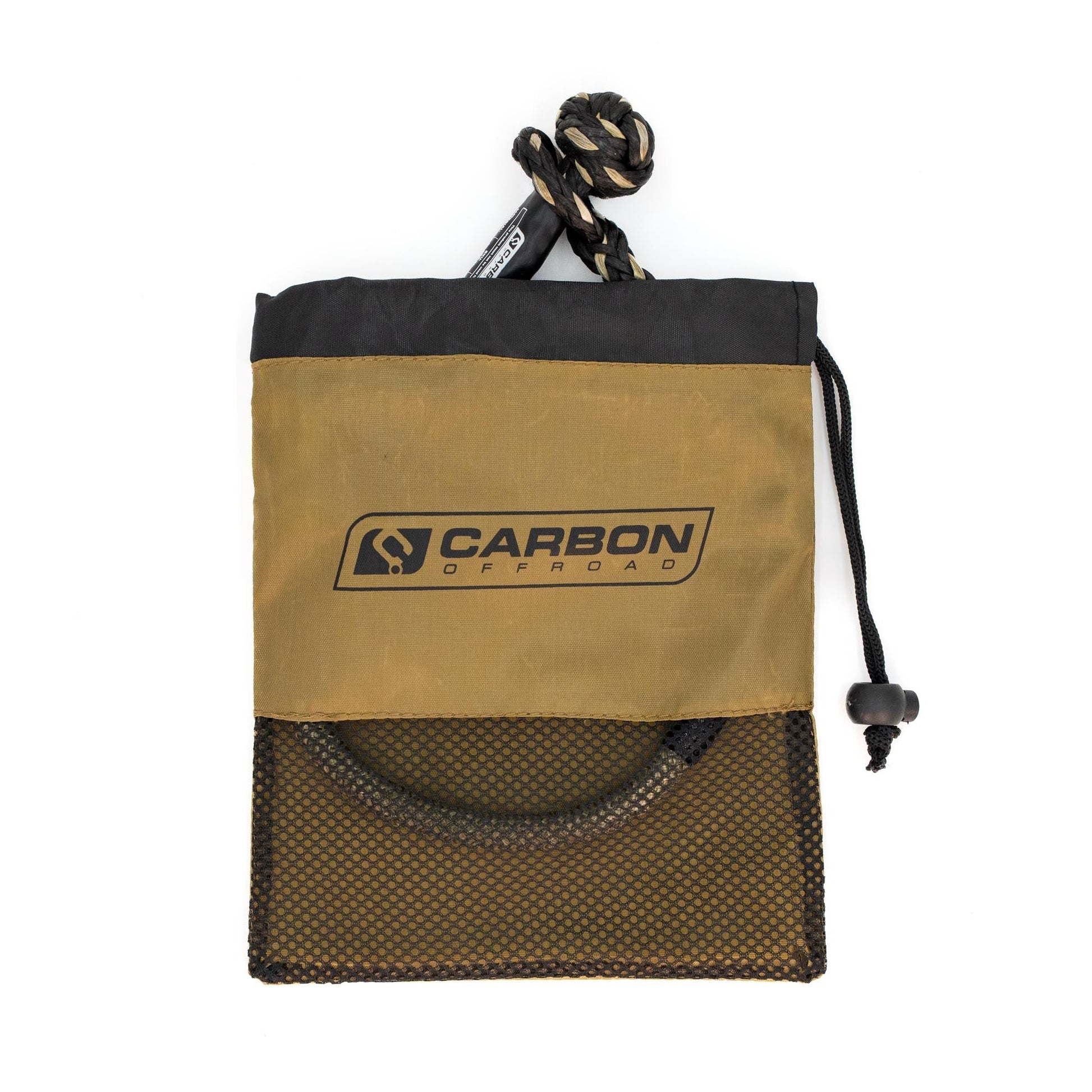 TAC UTV & Small Vehicle Soft Shackle with black-beige braided rope in tan/black pouch Carbon Offroad on Tampa Home & Garden Store