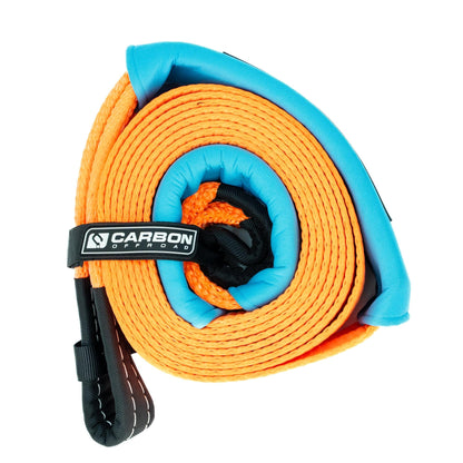 High-Vis Tree Trunk Protector Strap with orange rope and blue sleeve Carbon Offroad USA on Tampa Home & Garden Store