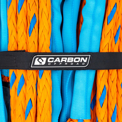 High-Vis Winch Extension Rope orange blue braided recovery rope Carbon Offroad USA patch on Tampa Home & Garden Store