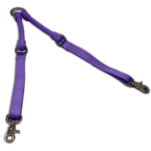 Crazycouplr WACKYstore purple double dog leash for 2 dogs on 1 leash with metal clips on Tampa Home & Garden Store