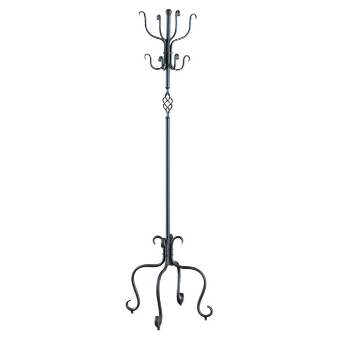 Perchero de entrada de metal negro decorativo y funcional