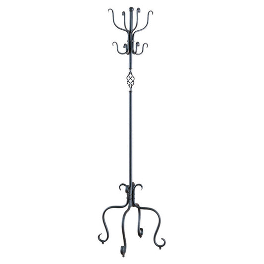 Decorative and Functional Black Metal Coat Rack Entryway Hall Tree - Tampa Home & Garden Store