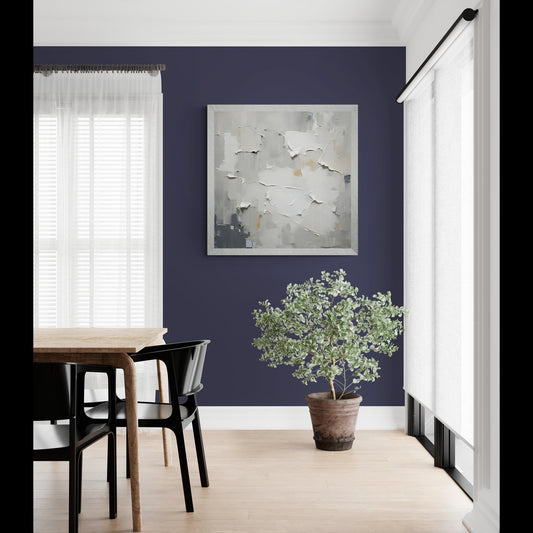 Canvas Print Cream Field Tailored Canvases cream gray abstract on navy wall on Tampa Home & Garden Store