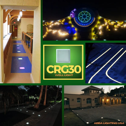 Luminaire encastré carré CRG30 | LED RGBW basse tension