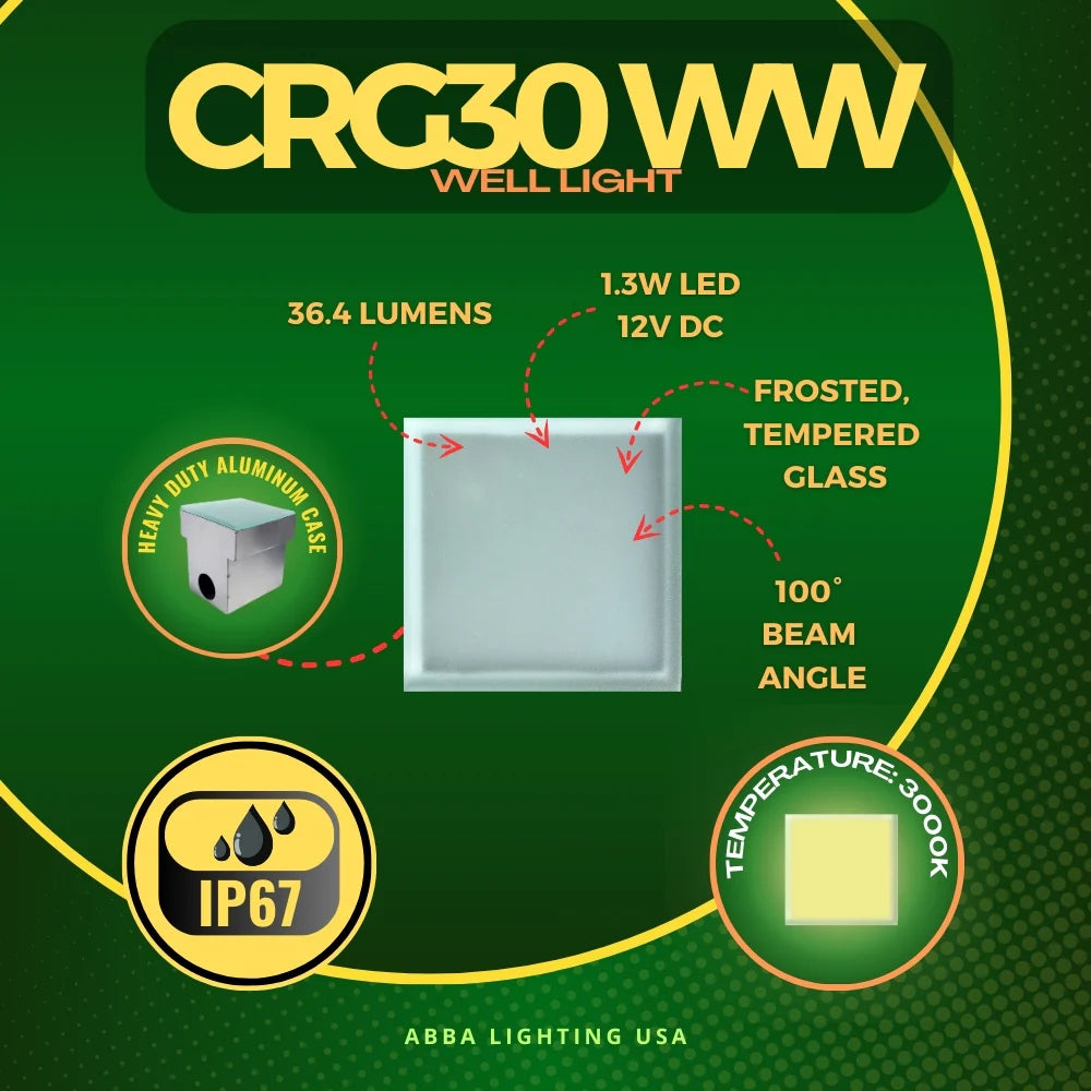 In Ground Paver Light Square CRG30 | Low Voltage RGBW LED