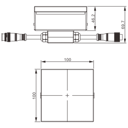 Luminaire encastré carré CRG30 | LED RGBW basse tension