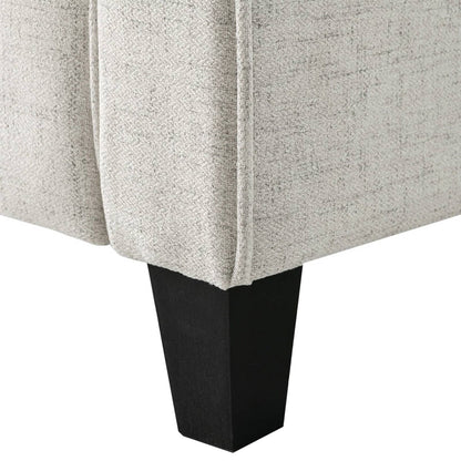 Sofá Loveseat Tapizado Moderno en Microfibra Crema con Cojines Acolchados con Botones