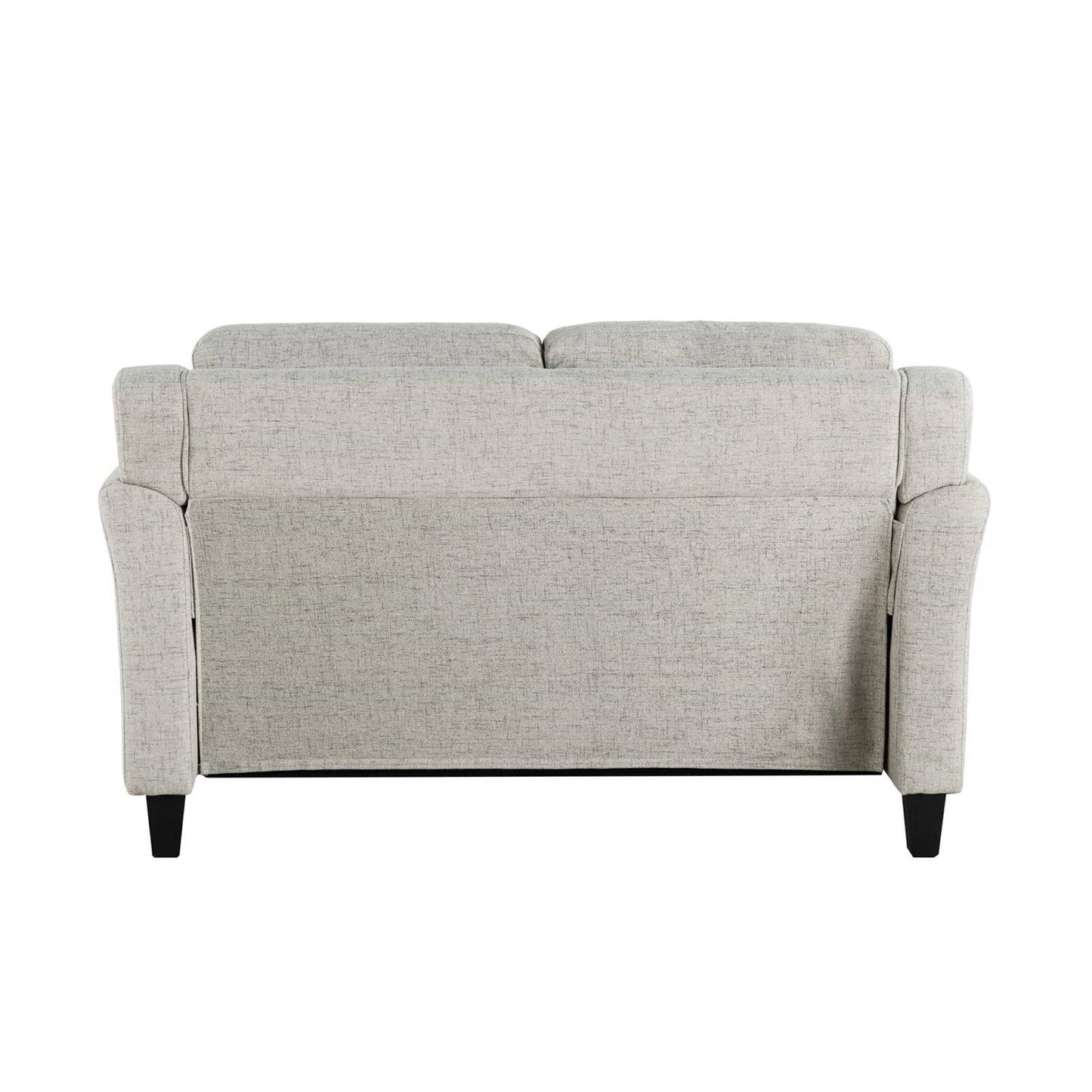Sofá Loveseat Tapizado Moderno en Microfibra Crema con Cojines Acolchados con Botones