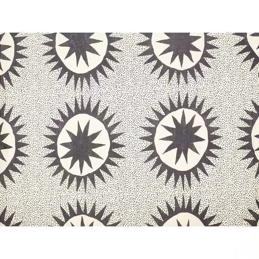 72 x 72 in. Cotton Poly Shower Curtain w/ Cream Brown Sun Star Medallion Pattern - Tampa Home & Garden Store
