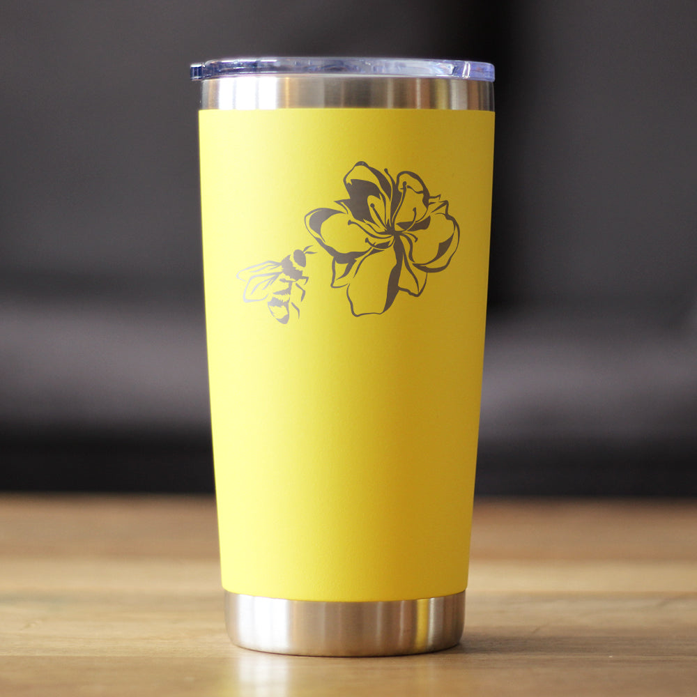 Flor de abeja: lindos regalos para los amantes de la naturaleza y las abejas: vaso de café de 20 oz