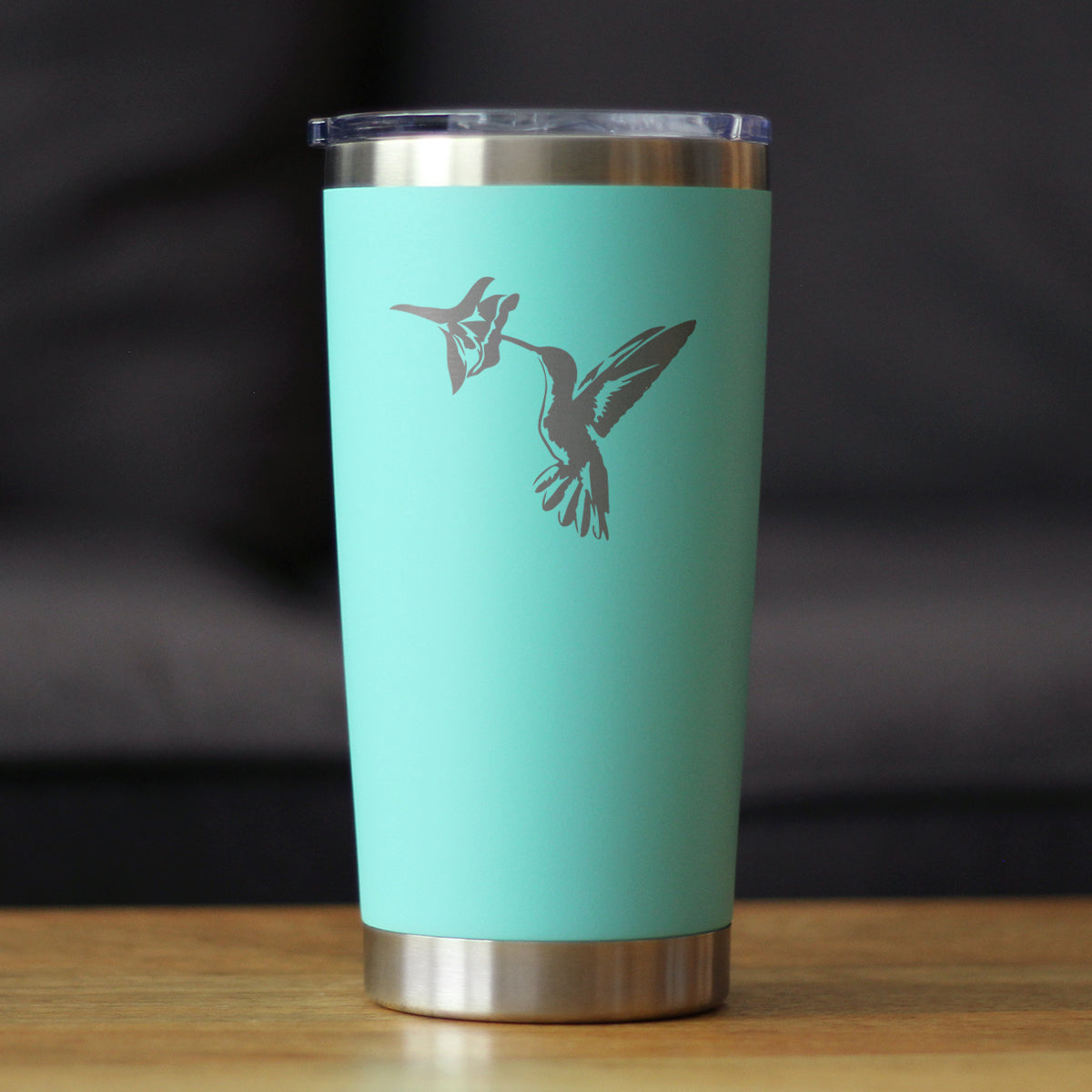 Hummingbird - Insulated Coffee Tumbler Cup with Sliding Lid - Stainless Steel Travel Mug - Hummingbird Gifts and Decor for Women and Men