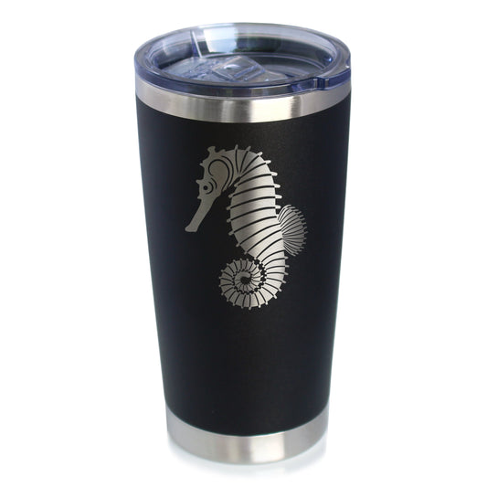 Seahorse - Cute Nautical Theme Gifts for Beach House - 20 oz Coffee Tumbler