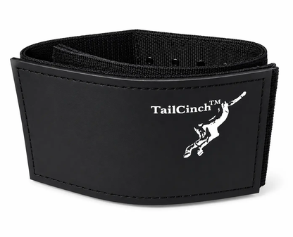 TailCinch Tail Tie Cuff XL black leather tail cuff with stitched edges horse tack accessory on Tampa Home & Garden Store