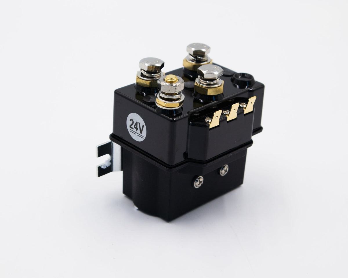 24V 600A sealed winch solenoid block with brass terminals on black housing Carbon Offroad USA on Tampa Home & Garden Store