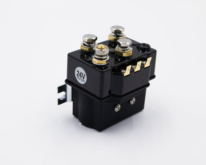 24V 600A sealed winch solenoid block with brass terminals on black housing Carbon Offroad USA on Tampa Home & Garden Store