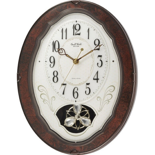 Reloj de Pared con Péndulo de Madera - Reproduce Melodías cada Hora