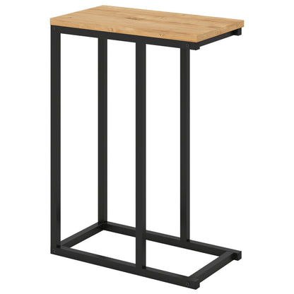 C-Shaped End Table Small Side Table with Sturdy Metal Frame