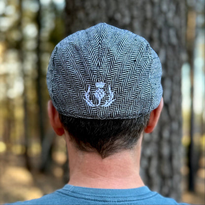 Cabby/Newsboy Herringbone Hat with Scottish Thistle Embroidery Wool Blend Golf Cap - Tampa Home & Garden Store
