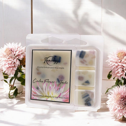 Cactus Flower and Jade Crystal-Enhanced Premium Coconut-Soy Wax Melts - Tampa Home & Garden Store