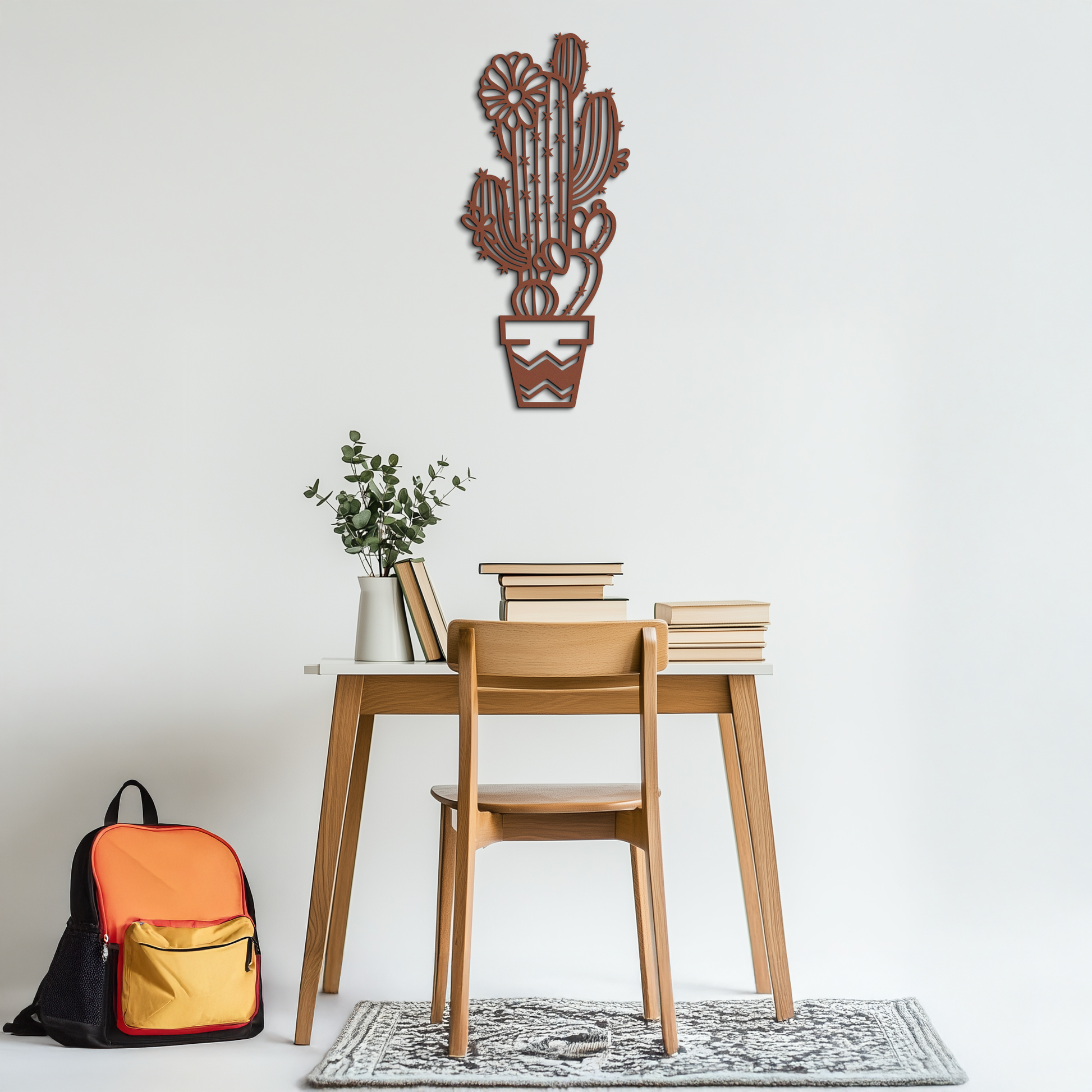 Cactus Metal Wall Art - Modern Geometric Desert Decor - KAF224 - Tampa Home & Garden Store