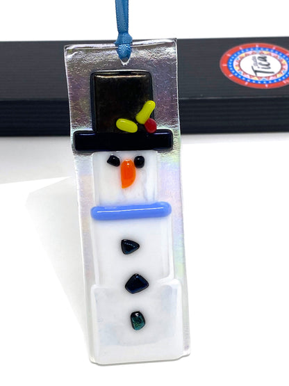 Adorno de cristal hecho a mano - Frosty el muñeco de nieve