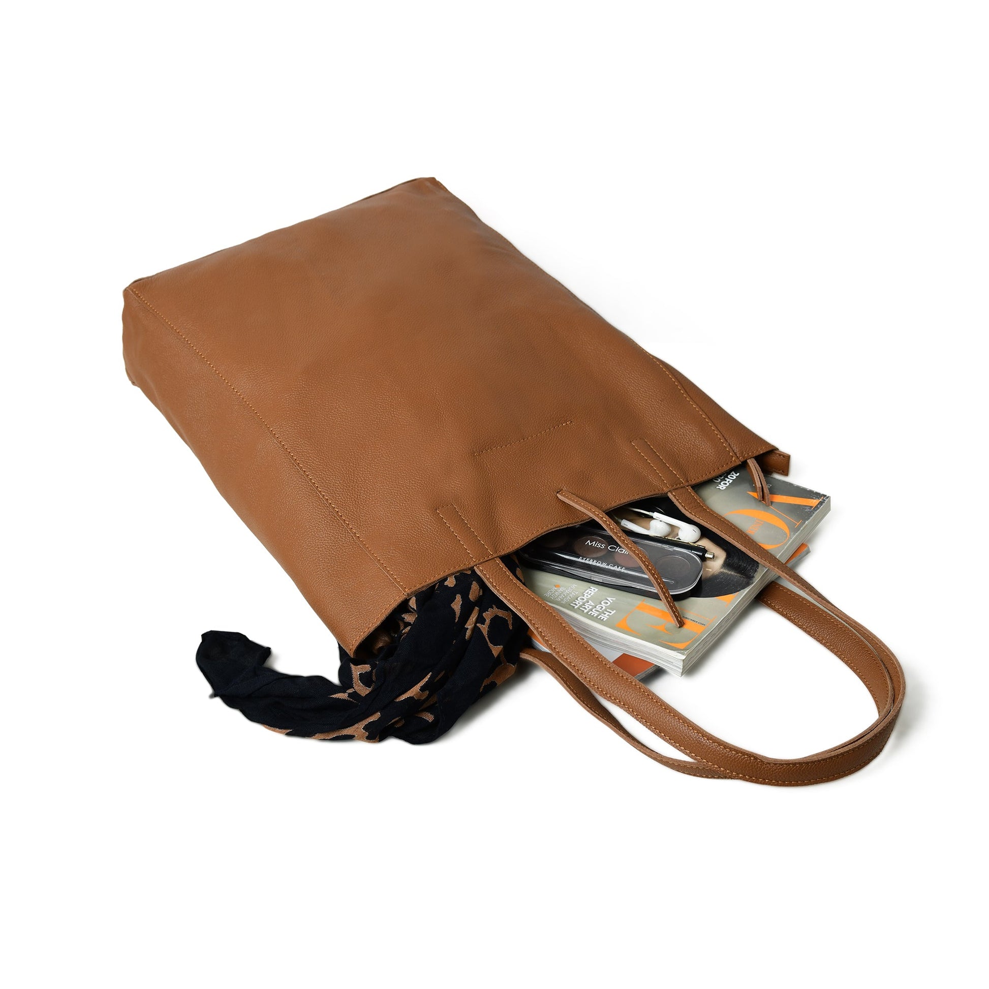 Café Chic Women's Leather Tote Bag - Tampa Home & Garden Store