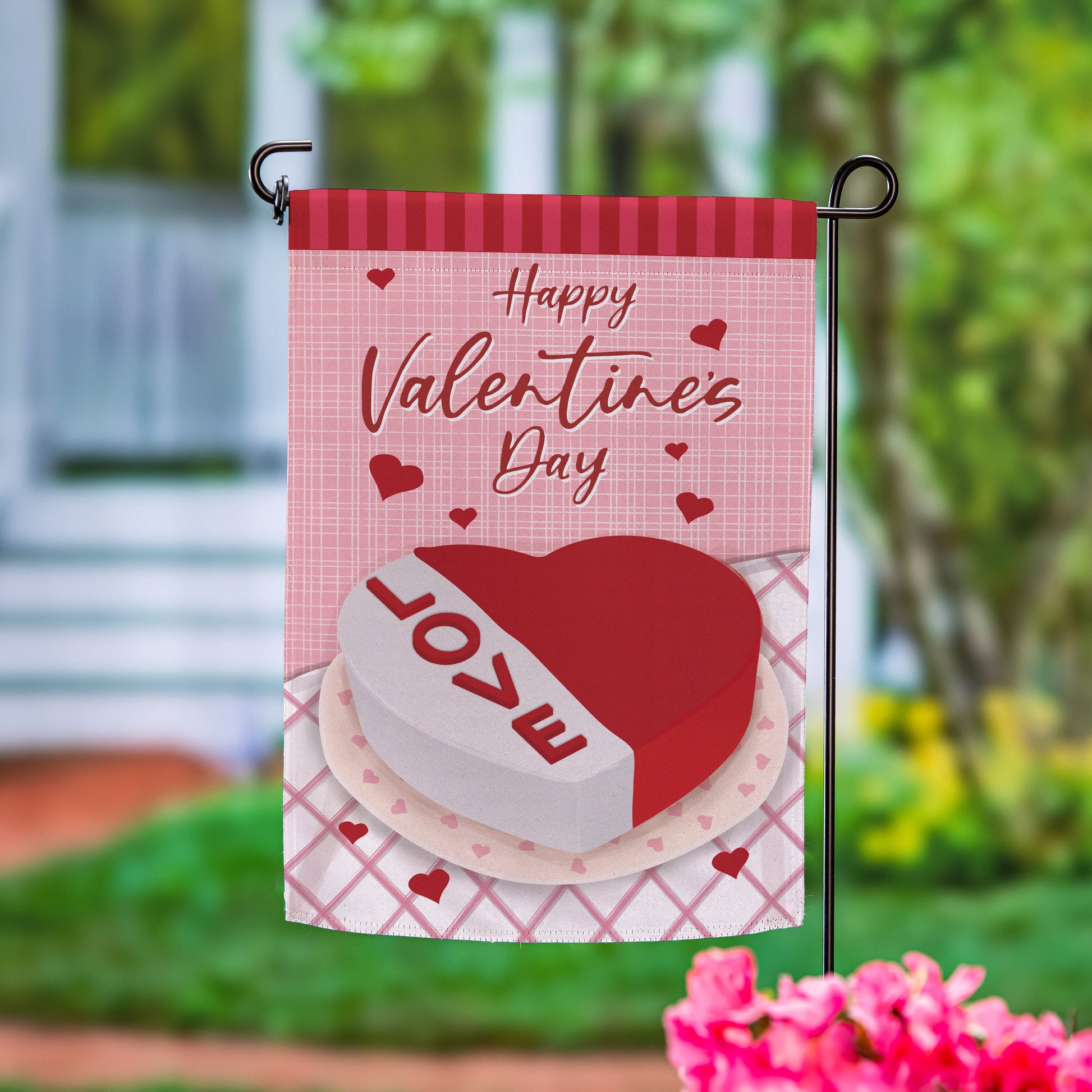 Cake Full Of Love Suede Garden Flag - Tampa Home & Garden Store