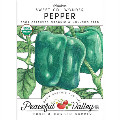 Cal Wonder Sweet Pepper Seeds (Organic) - Tampa Home & Garden Store