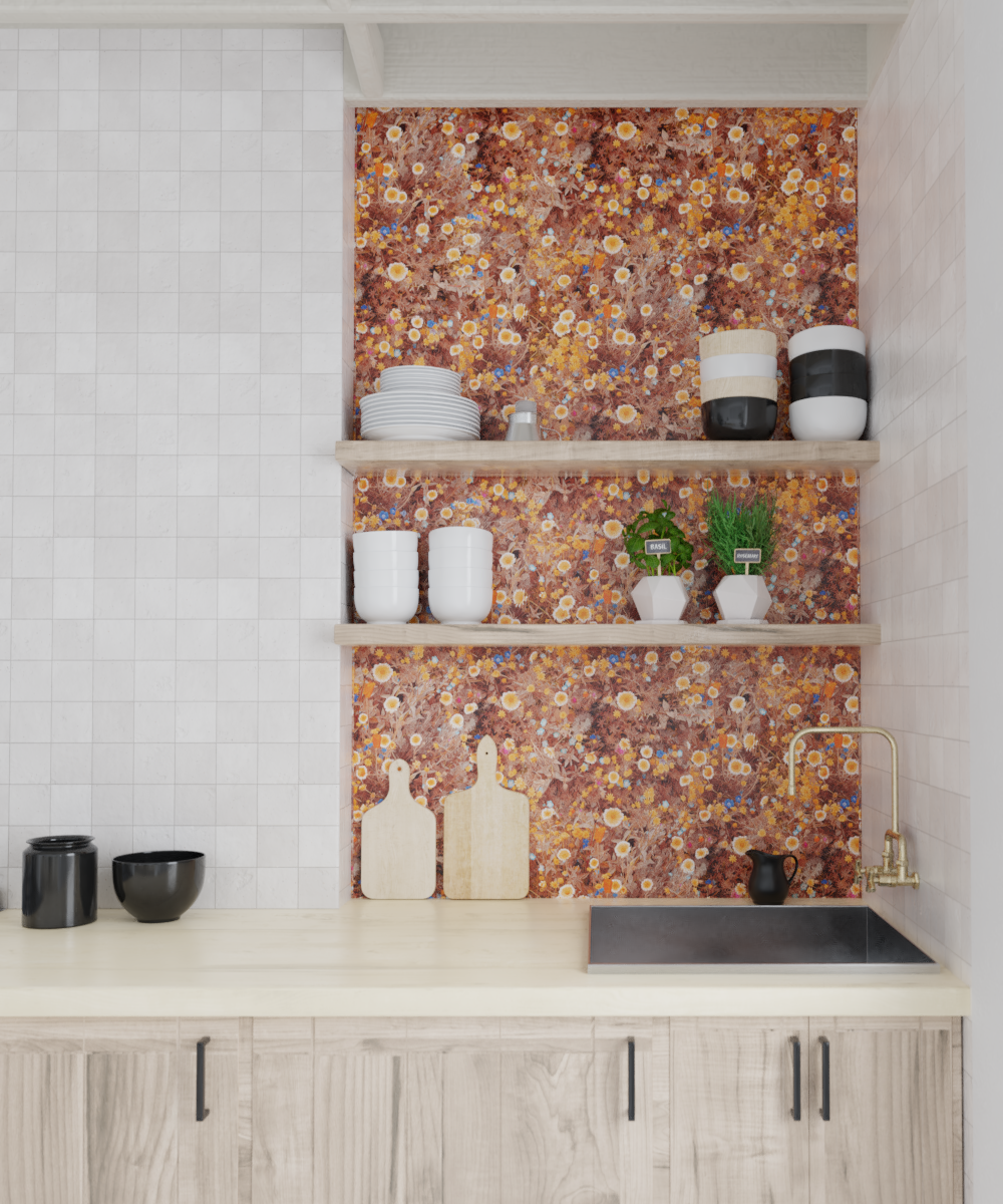 Cali Flowers Wallpaper, golden hour - Tampa Home & Garden Store