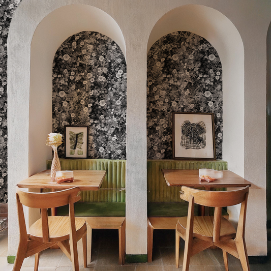 Cali Flowers Wallpaper, midnight - Tampa Home & Garden Store