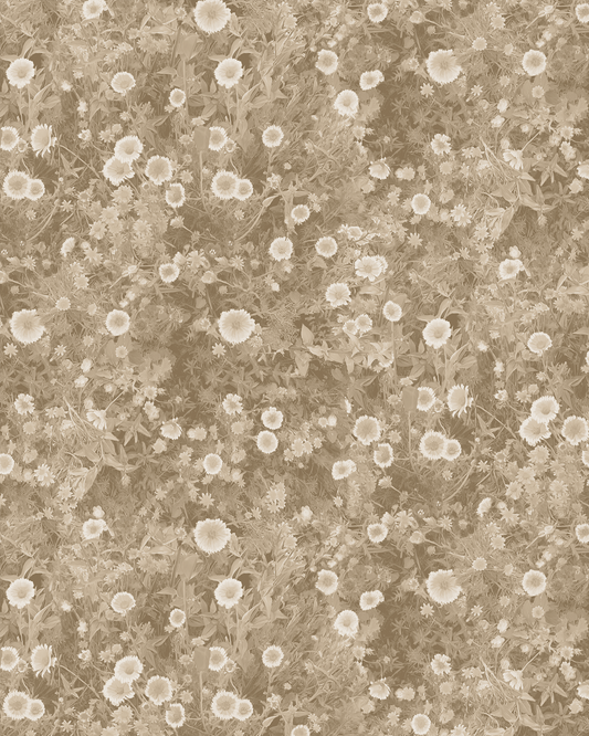 Cali Flowers Wallpaper, neutrals - Tampa Home & Garden Store