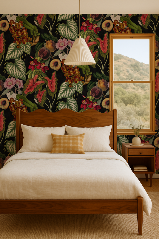 Cali Tropicale Wallpaper, black - Tampa Home & Garden Store