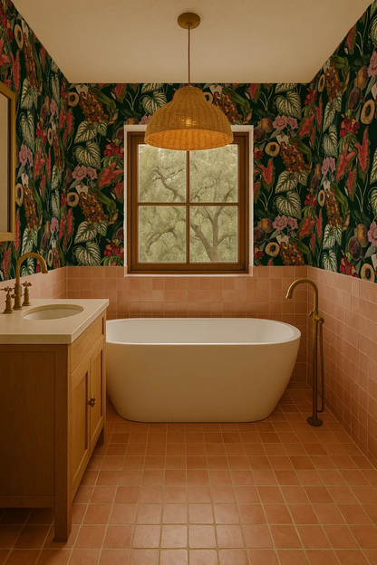 Cali Tropicale Wallpaper, dark green - Tampa Home & Garden Store